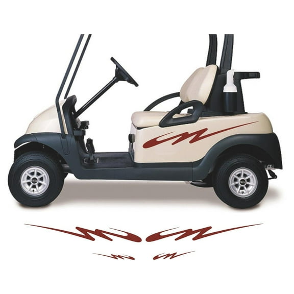 Golf Cart Decals Accessories Go Kart Stickers Tribal Flames Stripes GC80