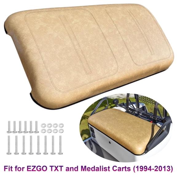 Golf Cart Front Seat Bottom Replacement Cushion Assembly for EZGO TXT Medalist 1994-2013 Gas Electric Golf Cart, Tan