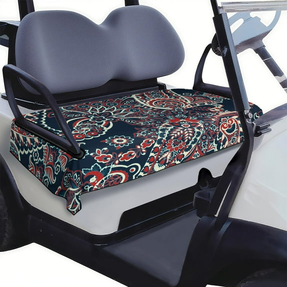 Golf Cart Front Seat Protector 51" x 31" Paisley Pattern - Breathable Microfiber Towel for Most Popular Golf Cart Brands