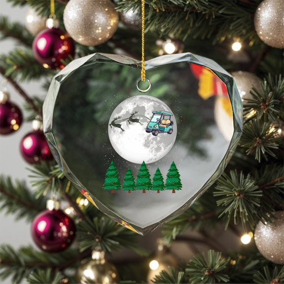 Golf Cart Golf Cart Ornament, Indoor Decoration #995, Crystal Glass Ornament