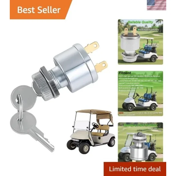 Golf Cart Ignition Switch with 2 Key Compatible with EZGO EZGO TXT, Medalist,...