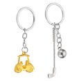 thumbnail image 1 of Golf Cart Keychain, Mini Cute Golf Ball Key Chain Sport Pendant Key Ring Bag Backpack Decor Gold, 1 of 7