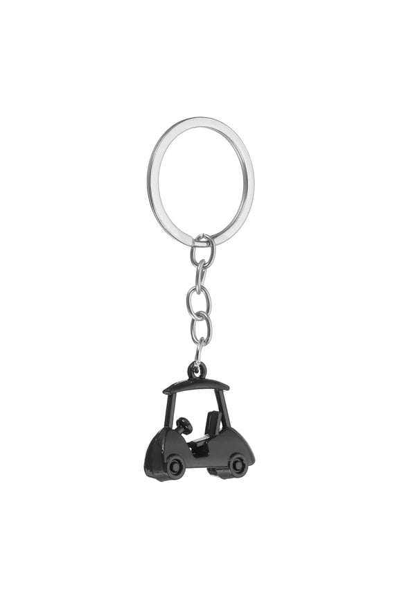 Golf Cart Keychain, Mini Cute Golf Key Chain Sport Pendant Key Ring Bag Backpack Decor Black