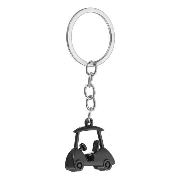 Golf Cart Keychain, Mini Cute Golf Key Chain Sport Pendant Key Ring Bag Backpack Decor Black