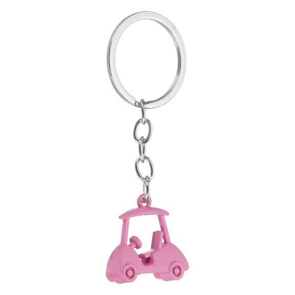 Golf Cart Keychain, Mini Cute Golf Key Chain Sport Pendant Key Ring Bag Backpack Decor Pink
