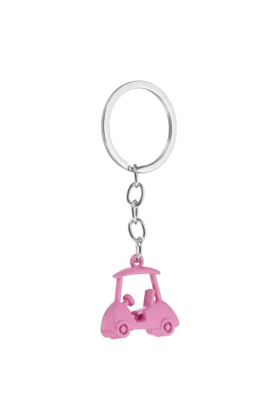 Golf Cart Keychain, Mini Cute Golf Key Chain Sport Pendant Key Ring Bag Backpack Decor Pink