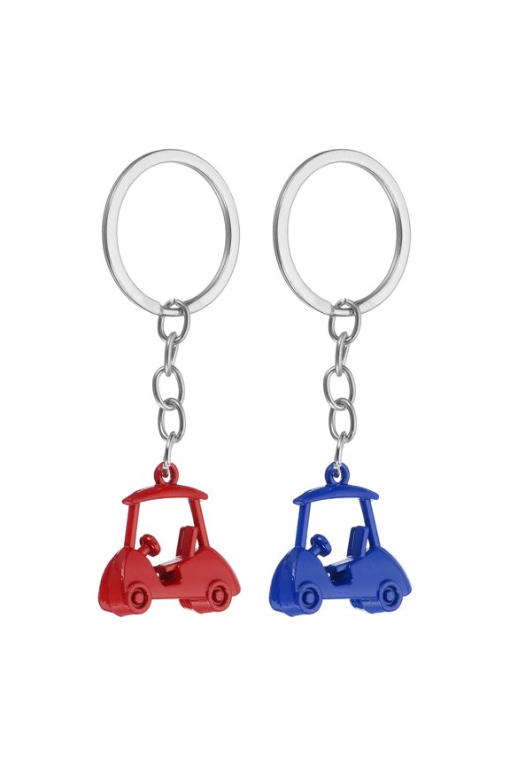 Golf Cart Keychain, Mini Cute Golf Keys Chain Sport Pendant Key Ring Bag Backpack Decor Blue/Red