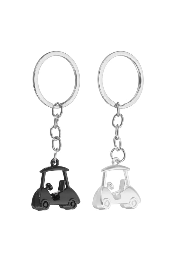 Golf Cart Keychain, Mini Cute Golf Keys Chain Sport Pendant Key Ring Bag Backpack Decor Silver/Black