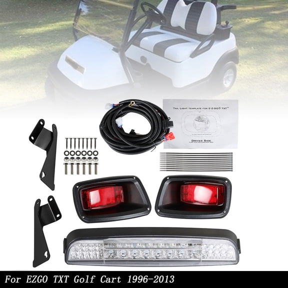 Golf Cart LED Light Bar Kit With LED Taillights Fit For EZGO TXT 1996-2013 US