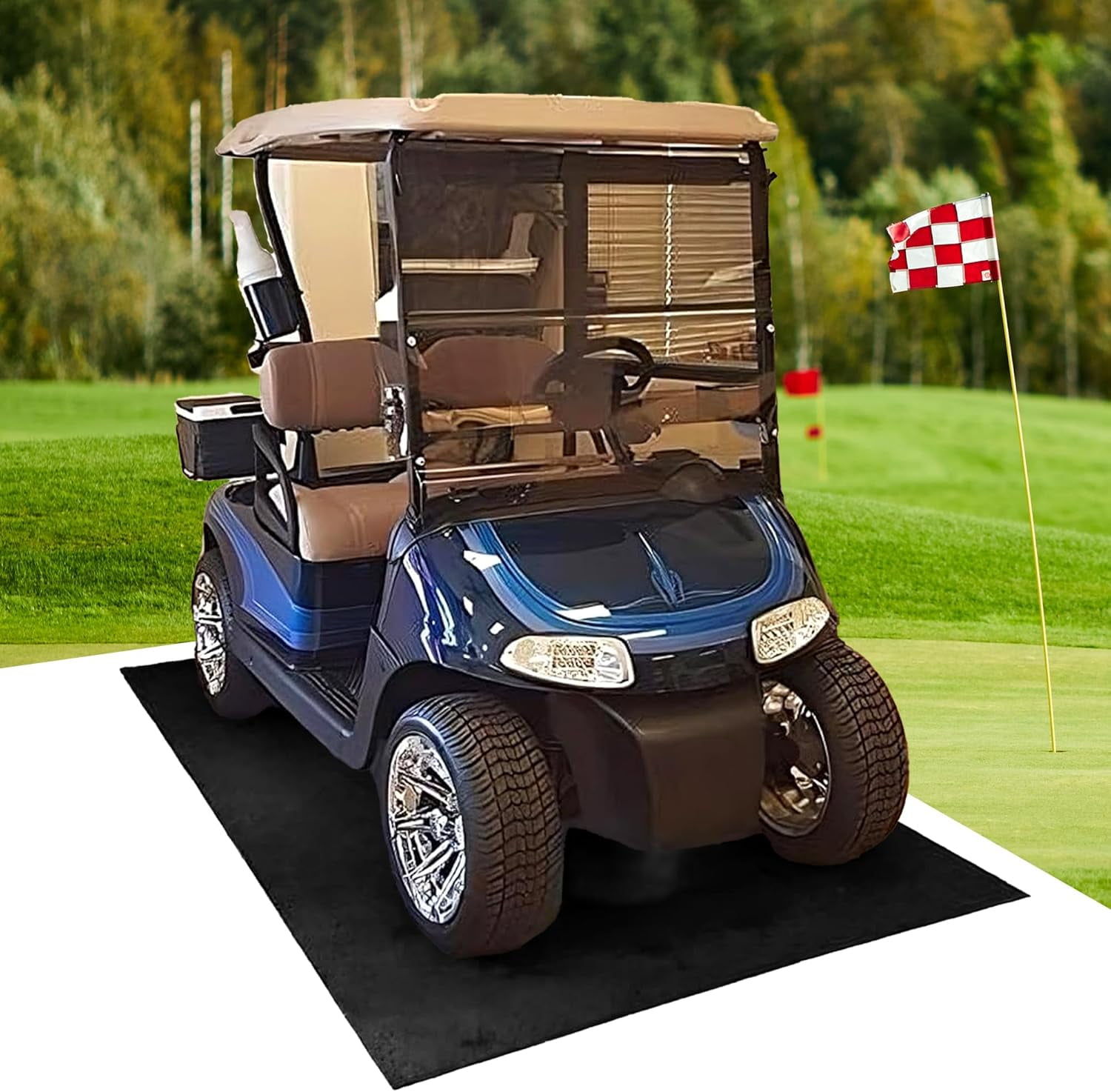 BIKETEK Motorcycle Floor Mat Work Mat Washable Non-Slip Oil