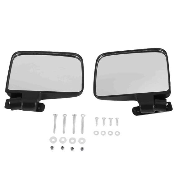 Golf Cart Mirrors - Universal Folding Side View Mirror For Golf Carts Club Car, , , Star, Zone Carts,black