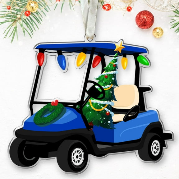 Golf Cart Ornament - Golf Cart Ornaments for Christmas Tree, Golfing Ornaments - Sports Gifts for Golfing Lovers, Golfers, Dad, Husband - Christmas Golfer Gifts - Acrylic Ornament 2025