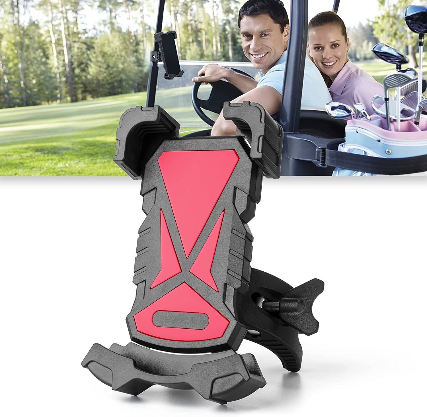 Golf Cart Phone Holder, Golf Cart Accessories, Cell Phone Mount Caddy