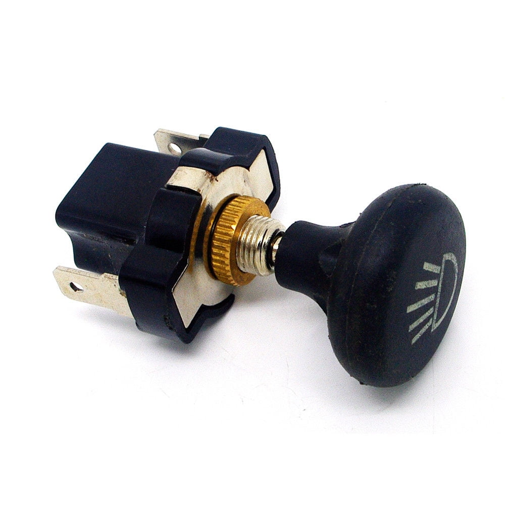 Push Pull Light Switch, 12vcar Golf Cart Head Light Switch Push/pull Type  Black1pcs)