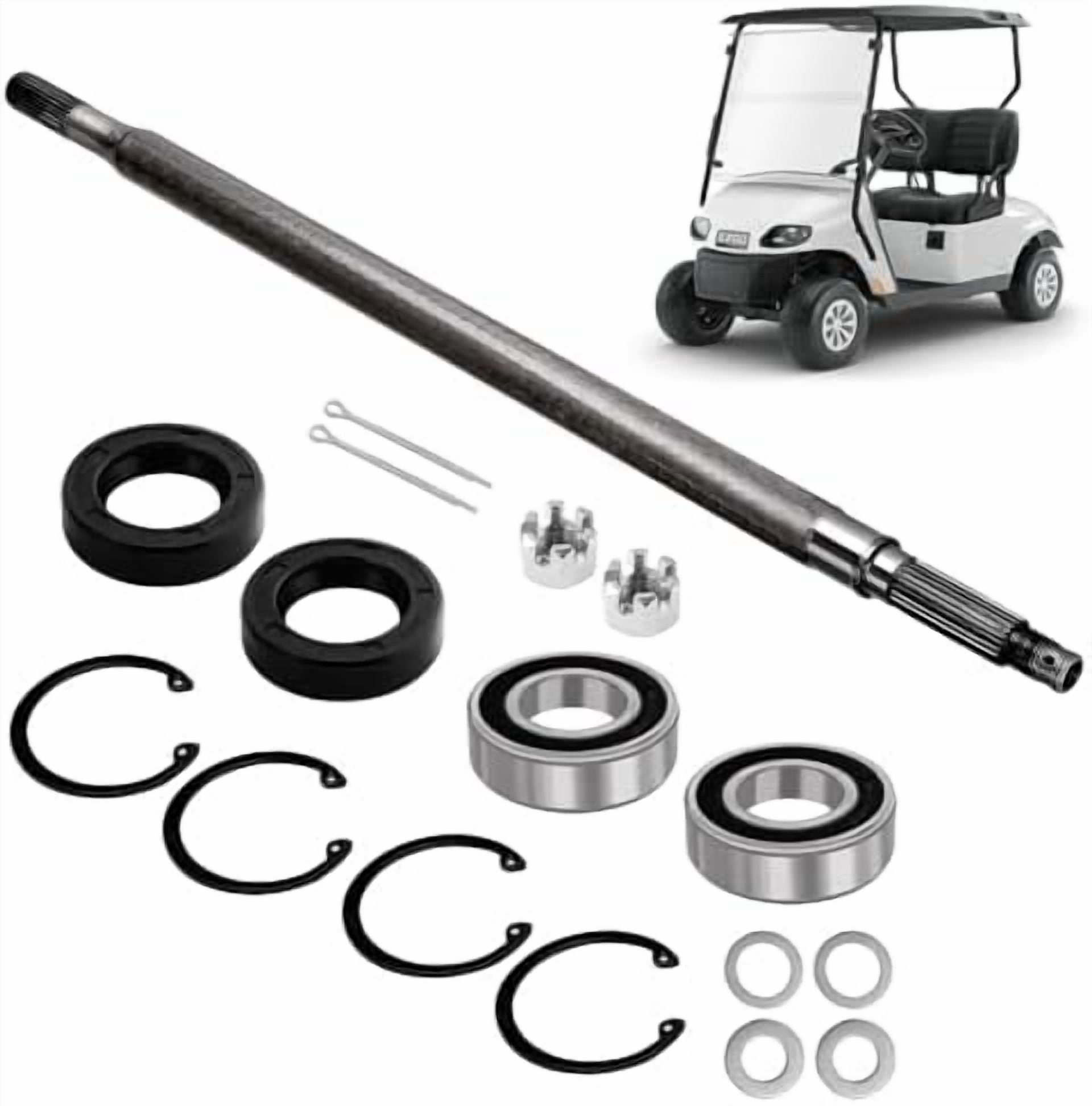 EZ-GO & Club Car Rear Axle Bearing Replacement - Fits Gas & Electric Golf Cart Models
