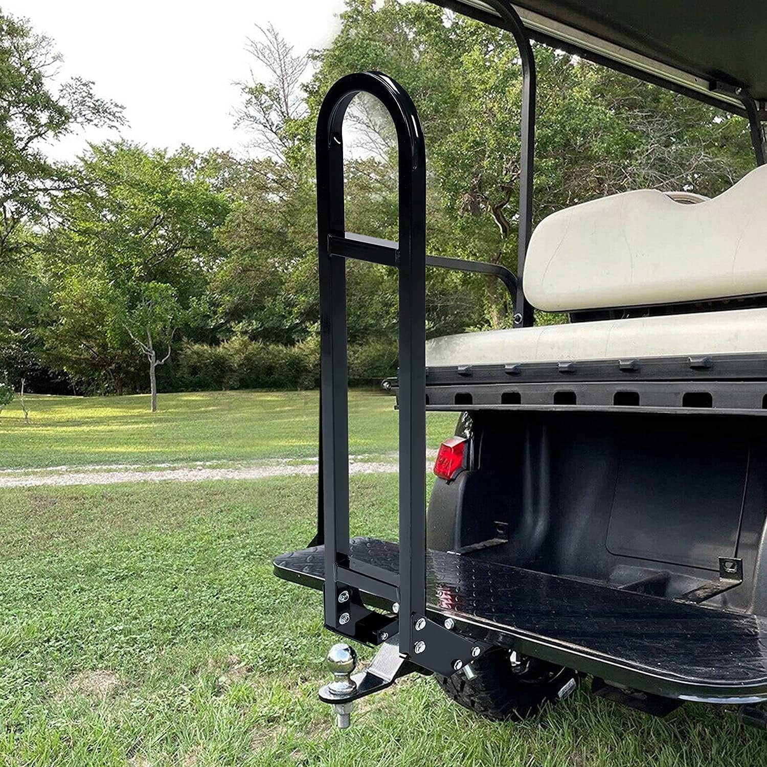 Golf Cart Rear Seat Safety Grab Bar with Trailer Hitch for Club Car