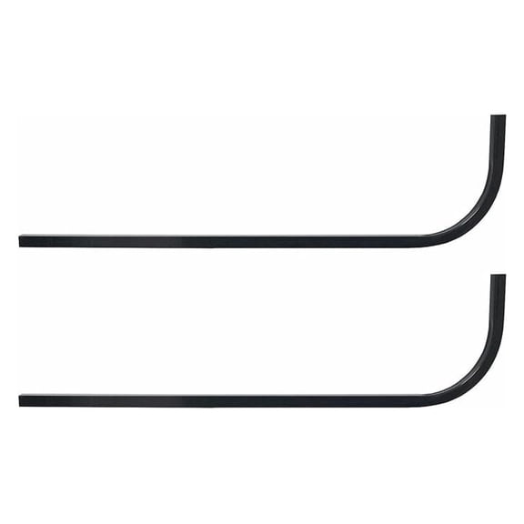 Golf Cart Rear Struts - Universal Candy Cane Style Supports for Extended Roof - Steel, 39 3/8" Length, 1" Diameter