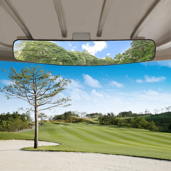 Golf Cart Rear View Mirror 16.5 Inch Extra Wide Panoramic Golf Cart Rear View Mirror Fit for EZGO, Yamaha, Club Car(Golf Cart Mirror)
