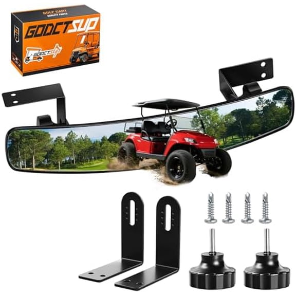 Golf Cart Rear View Mirror, Universal Panoramic Golf Cart Mirror for Club Car EZGO YAMAHA and Others Carts, Clear View with 270 Adjustable Full Rearview$$Sport & Recreation Other