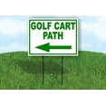 thumbnail image 1 of Golf Cart Rental Left Arrow Green Single Sided Yard Sign Road Sign (Excluding Stand) SIZE: 8" x 12", 1 of 4