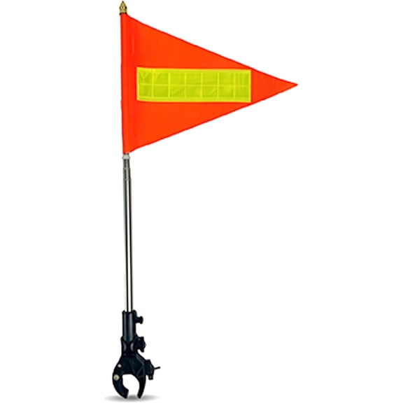 Golf Cart Safety Flag, Reflective 15.74-63in Telescopic Go Kart Whip Flag with Quick-Release Adjustable Mount for Bike Stroller (k)