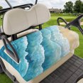 thumbnail image 1 of Golf Cart Seat Covers for 2 Seater, Aqua Coastal Soft Microfiber Cart Seat Towel Blanket, Nautical Summer Beach Ocean Beige Absorbent Breathable Non Slip Bench Seats Protector for Golf Course 51"x31", 1 of 9