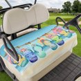 thumbnail image 1 of Golf Cart Seat Covers for 2 Seater, Beach Slippers Soft Microfiber Cart Seat Towel Blanket, Blue Summer Ocean Coastal Shell Absorbent Breathable Non Slip Bench Seats Protector for Golf Course 51"x31", 1 of 9