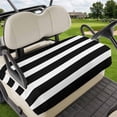 thumbnail image 1 of Golf Cart Seat Covers for 2 Seater,Black Striped Microfiber Cart Seat Towel Blanket,Modern Simple Monochrome Geometric White Absorbent Breathable NonSlip Bench Seats Protector for Golf Course 51"x31", 1 of 9