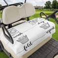 thumbnail image 1 of Golf Cart Seat Covers for 2 Seater, Black White Soft Microfiber Cart Seat Towel Blanket, Cartoon Farmhouse Retro Absorbent Breathable Non Slip Bench Seats Protector for Golf Course 51"x31", 1 of 9
