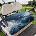 thumbnail image 1 of Golf Cart Seat Covers for 2 Seater, Blue Abstract Art Soft Microfiber Cart Seat Towel Blanket, Modern Waves Art Absorbent Breathable Non Slip Bench Seats Protector for Golf Course 51"x31", 1 of 9