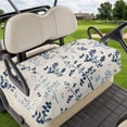 thumbnail image 1 of Golf Cart Seat Covers for 2 Seater,Blue Botanical Microfiber Cart Seat Towel Blanket,Rustic Country Spring Floral Summer Leaf Absorbent NonSlip Bench Seats Protector for Golf Course 51"x31", 1 of 9