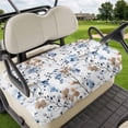 thumbnail image 1 of Golf Cart Seat Covers for 2 Seater, Blue Brown Spring Floral Soft Microfiber Cart Seat Towel Blanket, Summer Botanical Art Absorbent Breathable Non Slip Bench Seats Protector for Golf Course 51"x31", 1 of 9