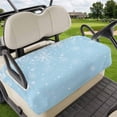 thumbnail image 1 of Golf Cart Seat Covers for 2 Seater, Blue Christmas Snowflake Soft Microfiber Cart Seat Towel Blanket, Winter Snowflake Xmas Absorbent Breathable Non Slip Bench Seats Protector for Golf Course 51"x31", 1 of 9
