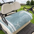 thumbnail image 1 of Golf Cart Seat Covers for 2 Seater,Blue Coastal Microfiber Cart Seat Towel Blanket,Nautical Beach Summer Sea Starfish Coral Absorbent Breathable Non Slip Bench Seats Protector for Golf Course 51"x31", 1 of 9