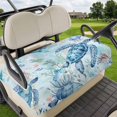 thumbnail image 1 of Golf Cart Seat Covers for 2 Seater,Blue Coastal Turtle Soft Microfiber Cart Seat Towel Blanket,Summer Beach Coral Nautical Absorbent Breathable Non Slip Bench Seats Protector for Golf Course 51"x31", 1 of 9