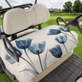 thumbnail image 1 of Golf Cart Seat Covers for 2 Seater, Blue Spring Floral Soft Microfiber Cart Seat Towel Blanket, Tulip Summer Botanical Absorbent Breathable Non Slip Bench Seats Protector for Golf Course 51"x31", 1 of 9