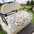 thumbnail image 1 of Golf Cart Seat Covers for 2 Seater,Botanical Flower Microfiber Cart Seat Towel Blanket,Watercolor Retro Spring Farm Leaf Absorbent Breathable Non Slip Bench Seats Protector for Golf Course 51"x31", 1 of 9