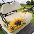 thumbnail image 1 of Golf Cart Seat Covers for 2 Seater,Botanical Sunflowers Microfiber Cart Seat Towel Blanket,Farmhouse Watercolor Flowers Leaves Absorbent NonSlip Bench Seats Protector for Golf Course 51"x31", 1 of 9