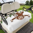 thumbnail image 1 of Golf Cart Seat Covers for 2 Seater,Brown Cute Monkey Soft Microfiber Cart Seat Towel Blanket,Playing Funny Animal on Branch Absorbent Breathable Non Slip Bench Seats Protector for Golf Course 51"x31", 1 of 9