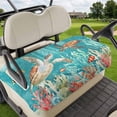thumbnail image 1 of Golf Cart Seat Covers for 2 Seater,Brown Sea Turtle Coastal Microfiber Cart Seat Towel Blanket,Teal Summer Beach Coral Nautical Absorbent NonSlip Bench Seats Protector for Golf Course 51"x31", 1 of 9