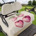 thumbnail image 1 of Golf Cart Seat Covers for 2 Seater,Cherry Fruit Microfiber Cart Seat Towel Blanket,Spring Botanicals Bow Idyllic Country Leaf Absorbent NonSlip Bench Seats Protector for Golf Course 51"x31", 1 of 9