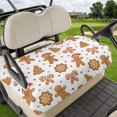 thumbnail image 1 of Golf Cart Seat Covers for 2 Seater,Christmas Gingerbread Microfiber Cart Seat Towel Blanket,Xmas Winter Cute Cane Candy Tree Absorbent Breathable NonSlip Bench Seats Protector for Golf Course 51"x31", 1 of 9
