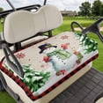 thumbnail image 1 of Golf Cart Seat Covers for 2 Seater,Christmas Snowman Microfiber Cart Seat Towel Blanket,Xmas Tree Snowflake Rustic Winter Absorbent Breathable Non Slip Bench Seats Protector for Golf Course 51"x31", 1 of 9