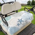 thumbnail image 1 of Golf Cart Seat Covers for 2 Seater, Coastal Soft Microfiber Cart Seat Towel Blanket, Summer Beach Nautical Coral Starfish Absorbent Breathable Non Slip Bench Seats Protector for Golf Course 51"x31", 1 of 9