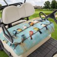 thumbnail image 1 of Golf Cart Seat Covers for 2 Seater,Colorful Oil Painting Microfiber Cart Seat Towel Blanket,Vintage Spring Birds Animals Absorbent Breathable Non Slip Bench Seats Protector for Golf Course 51"x31", 1 of 9