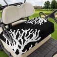 thumbnail image 1 of Golf Cart Seat Covers for 2 Seater,Coral Black Microfiber Cart Seat Towel Blanket,Coastal White Ocean Marine Nautical Beach Absorbent Breathable Non Slip Bench Seats Protector for Golf Course 51"x31", 1 of 9