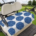thumbnail image 1 of Golf Cart Seat Covers for 2 Seater,Dahlia Flower Microfiber Cart Seat Towel Blanket,Farmhouse Botanical Blue Grey Floral Absorbent Breathable Non Slip Bench Seats Protector for Golf Course 51"x31", 1 of 9