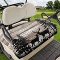 thumbnail image 1 of Golf Cart Seat Covers for 2 Seater,Deer Silhouettes Microfiber Cart Seat Towel Blanket,Trees Wooden Retro Art Farmhouse Absorbent Breathable Non Slip Bench Seats Protector for Golf Course 51"x31", 1 of 9