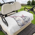 thumbnail image 1 of Golf Cart Seat Covers for 2 Seater,Easter Bunny Microfiber Cart Seat Towel Blanket,Cute Rabbits with Rings Retro Country Absorbent Breathable Non Slip Bench Seats Protector for Golf Course 51"x31", 1 of 9