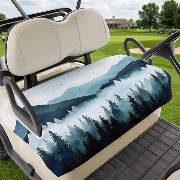 Golf Cart Seat Covers for 2 Seater,Forest Mountain Microfiber Cart Seat Towel Blanket,Vintage Peak Nature Sky Star Landscape Absorbent Breathable NonSlip Bench Seats Protector for Golf Course 51"x31"
